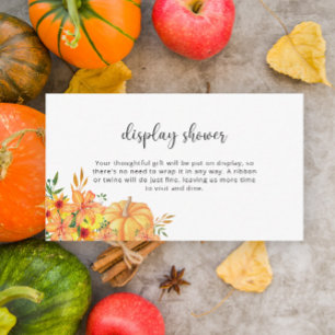 Pumpkin - display shower enclosure card