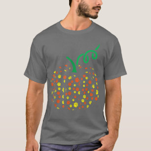 Pumpkin Dog Paw Print Lazy Halloween Costume Puppy T-Shirt