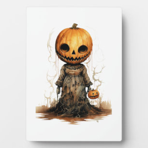 Pumpkin Doll Halloween Sticker Plaque