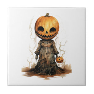 Pumpkin Doll Halloween Sticker Tile