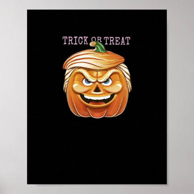 Pumpkin Donald, Funny Halloween Scary Classic Poster (Front)