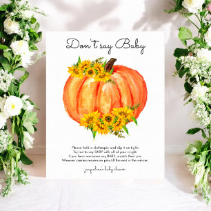 Pumpkin Don't Say Baby Game Poster