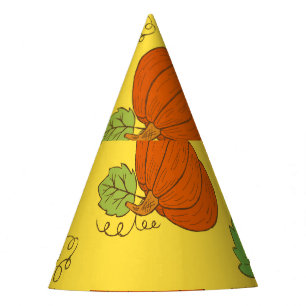 Pumpkin Doodle: Hand Drawn Seamless Party Hat
