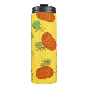Pumpkin Doodle: Hand Drawn Seamless Thermal Tumbler