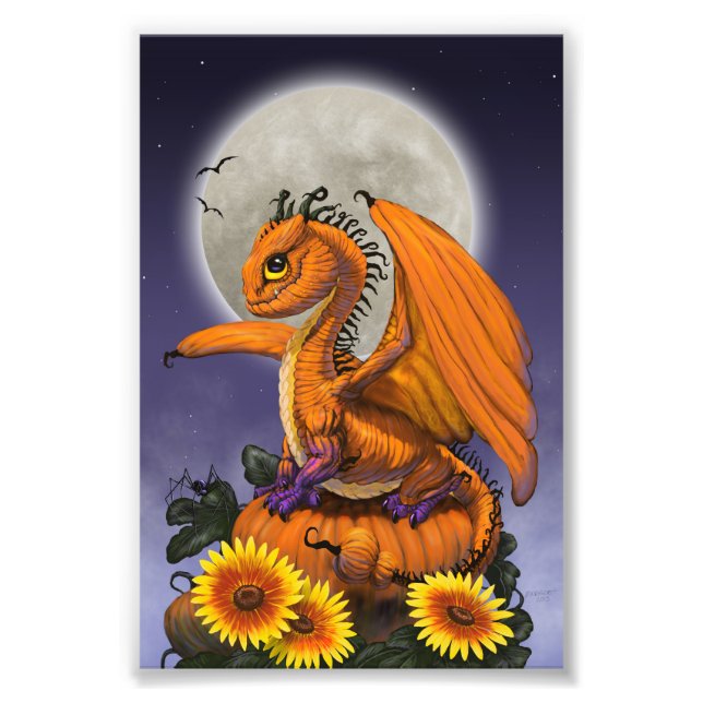 Pumpkin Dragon 4x6 Print (Front)