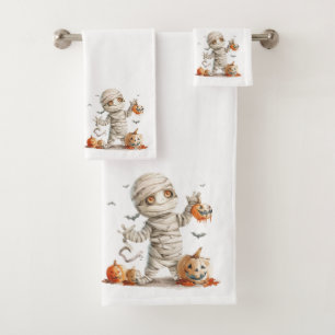 Pumpkin Drip – Mummy with a Sweet Scare Bath Towel Set