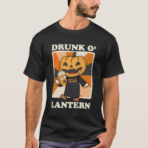 Pumpkin Drunk O' Lantern Beer Drinkers Halloween T-Shirt