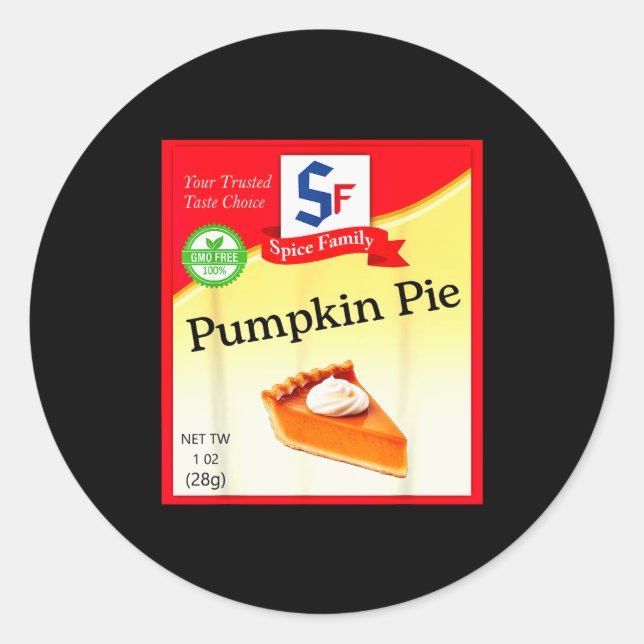 Pumpkin E Condiment Costume Holiday Sce Costumes  Classic Round Sticker (Front)