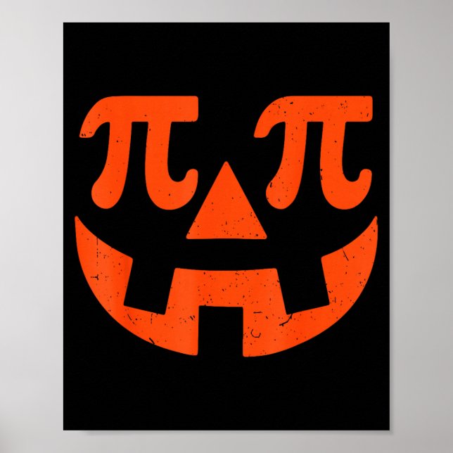 Pumpkin E Funny Math Thanksgiving Science Teacher  Poster (Front)