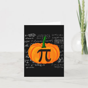 Pumpkin E Math Funny Halloween Thanksgiving Day  Card