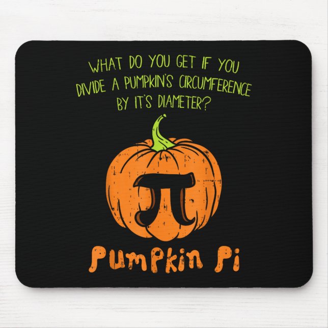 Pumpkin E Math Shirt Funny Halloween Thanksgiving  Mouse Mat (Front)