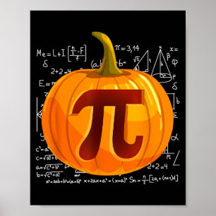 Pumpkin E Math Shirt Funny Halloween Thanksgiving Poster