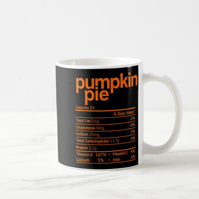 Pumpkin E Nutrition Fact Funny Thanksgiving Christ Coffee Mug (Right)