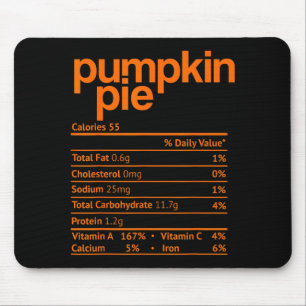 Pumpkin E Nutrition Fact Funny Thanksgiving Christ Mouse Mat