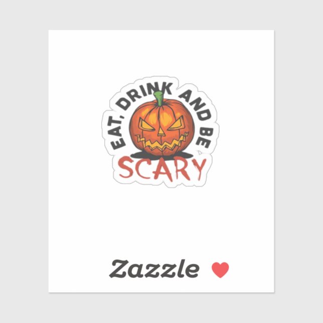 Pumpkin Eat Drink And Be Scary Vintage Style (Sheet)