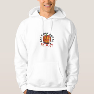 Pumpkin Eat Drink And Be Scary Vintage Style Hoodie