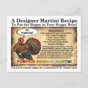 Pumpkin Eggnog Thanksgiving Martini Recipe Card