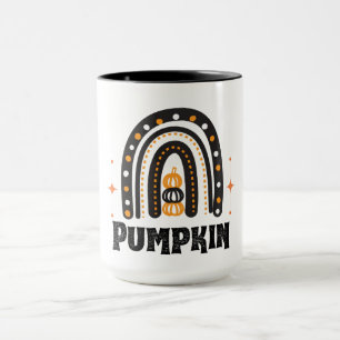 Pumpkin Elegant Black Rainbow  Mug