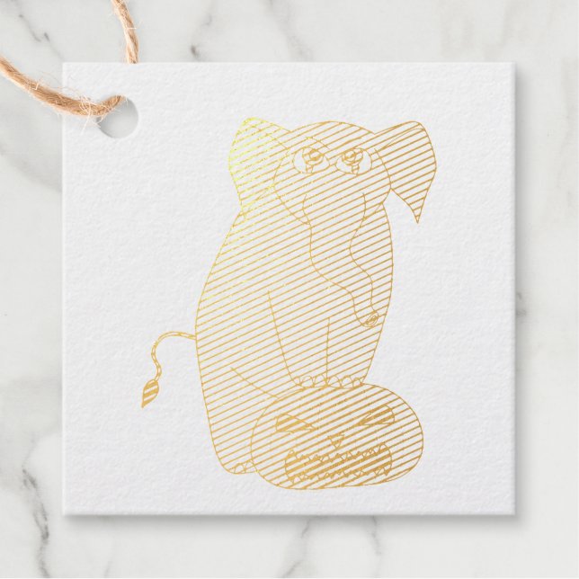 Pumpkin Elephant Favour Tags (Front)