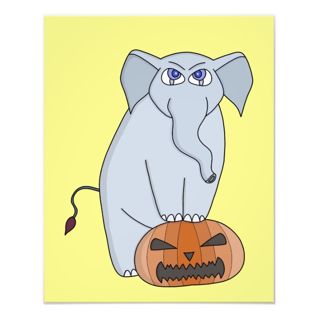 Pumpkin Elephant Photo Print (Front)