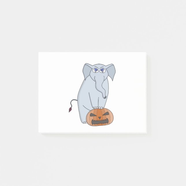 Pumpkin Elephant Post-it Notes (Front)