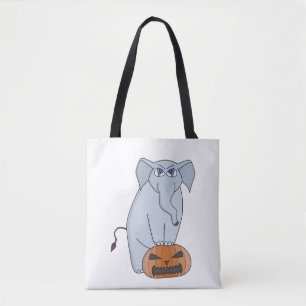 Pumpkin Elephant Tote Bag