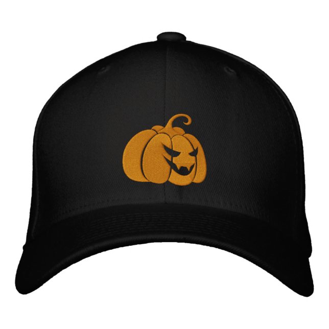Pumpkin Embroidered Cap (Front)