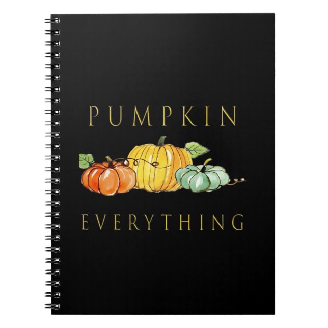 Pumpkin Everything Fall Girls Kids Gift Idea Overs Notebook (Front)
