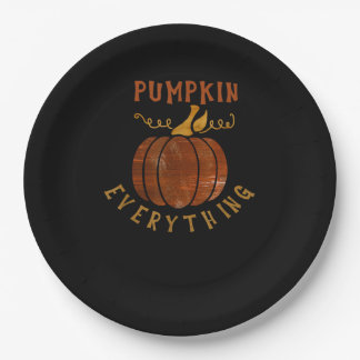Pumpkin Everything Love Fall Pumpkin Spice Season  Paper Plate