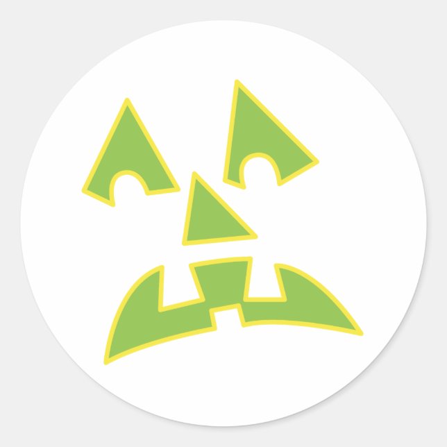 pumpkin eyes jack-o-lantern face classic round sticker (Front)
