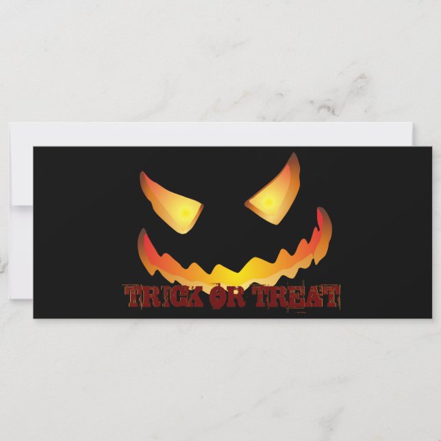 Pumpkin Face 2 for Halloween Invitation (Front)