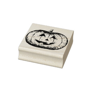 Pumpkin face 2 illustration art stamp