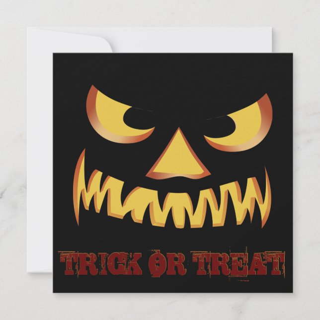 Pumpkin Face 2 Invitation (Front)