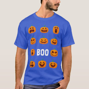 Pumpkin Face Boo Lazy Halloween Costume Cute Jack T-Shirt