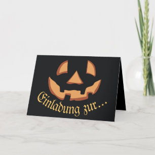 Pumpkin face for Halloween Card