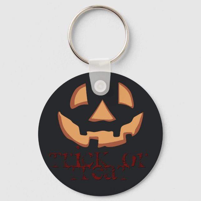 Pumpkin face for Halloween Key Ring (Front)