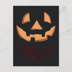 Pumpkin face for Halloween Postcard