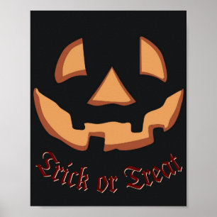 Pumpkin face for Halloween Poster