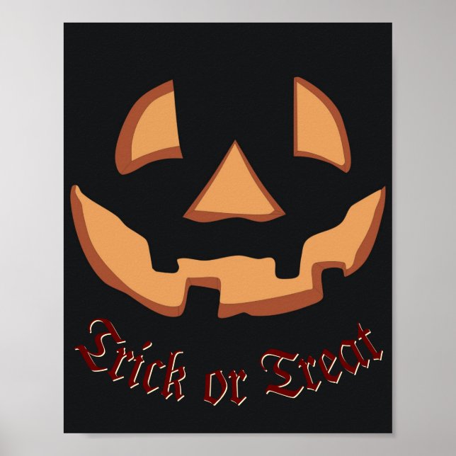 Pumpkin face for Halloween Poster (Front)