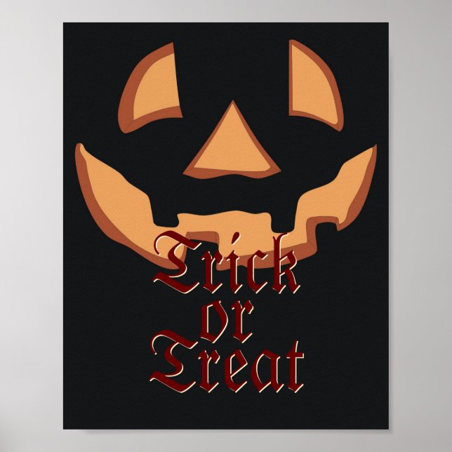 Pumpkin face for Halloween Poster (Front)