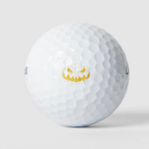 Pumpkin Face Golf Balls