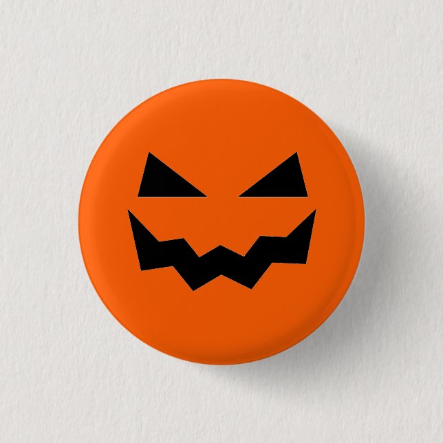 Pumpkin  Face Halloween 3 Cm Round Badge (Front)