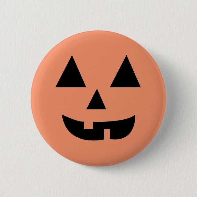 Pumpkin Face Halloween 6 Cm Round Badge (Front)
