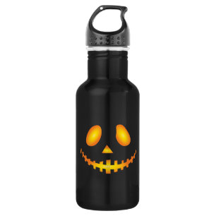Pumpkin Face Halloween Jack O Lantern Spooky 532 Ml Water Bottle