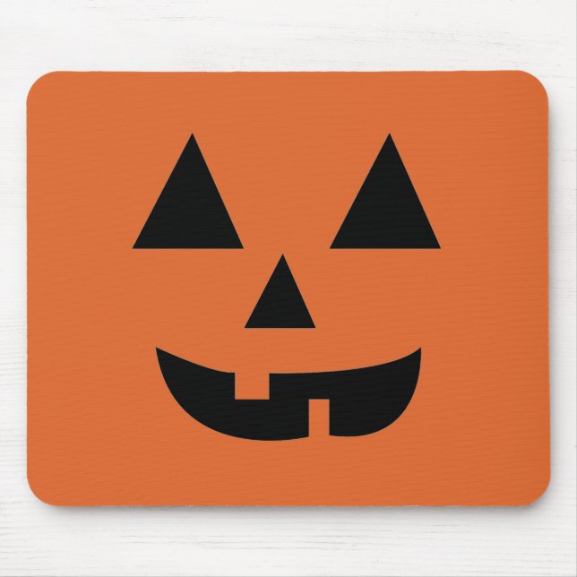 Pumpkin Face Halloween Mouse Mat (Front)
