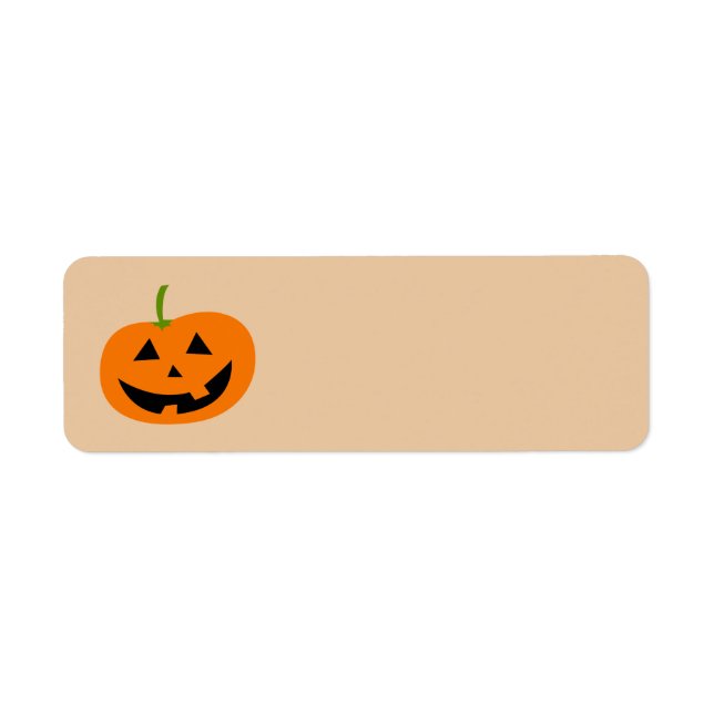 PUMPKIN FACE HALLOWEEN RETURN ADDRESS LABELS (Front)