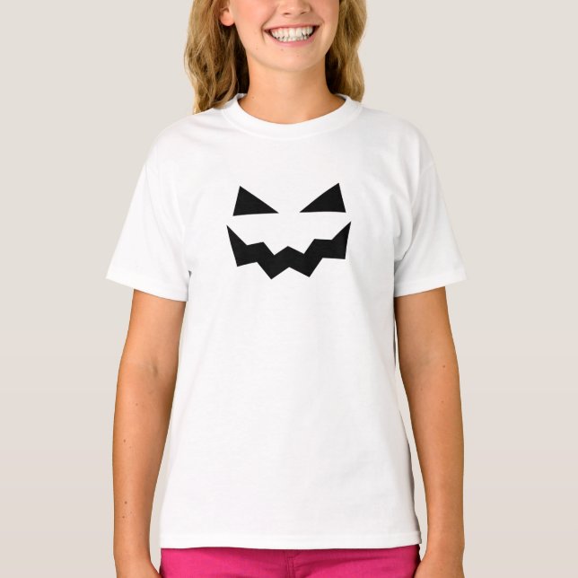 Pumpkin  Face Halloween T-Shirt (Front)