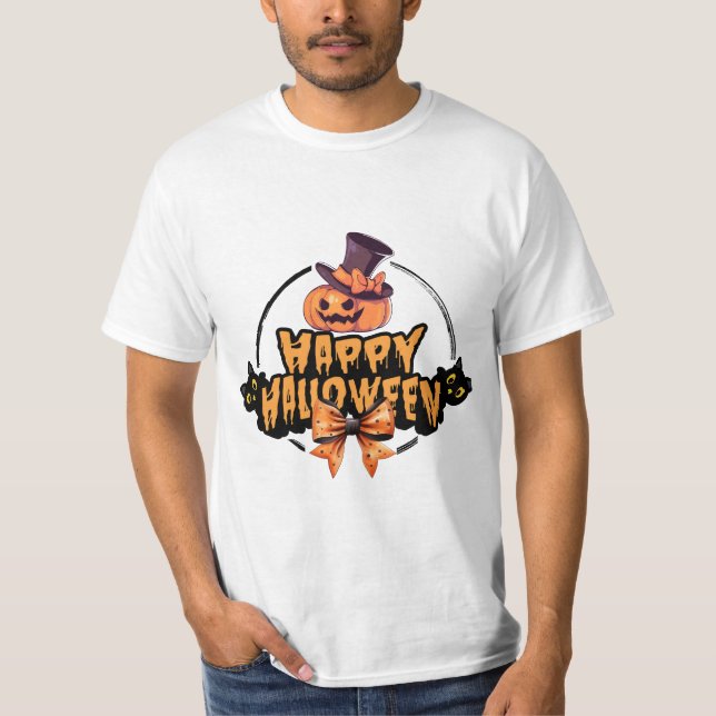 Pumpkin Face Halloween  T-Shirt (Front)