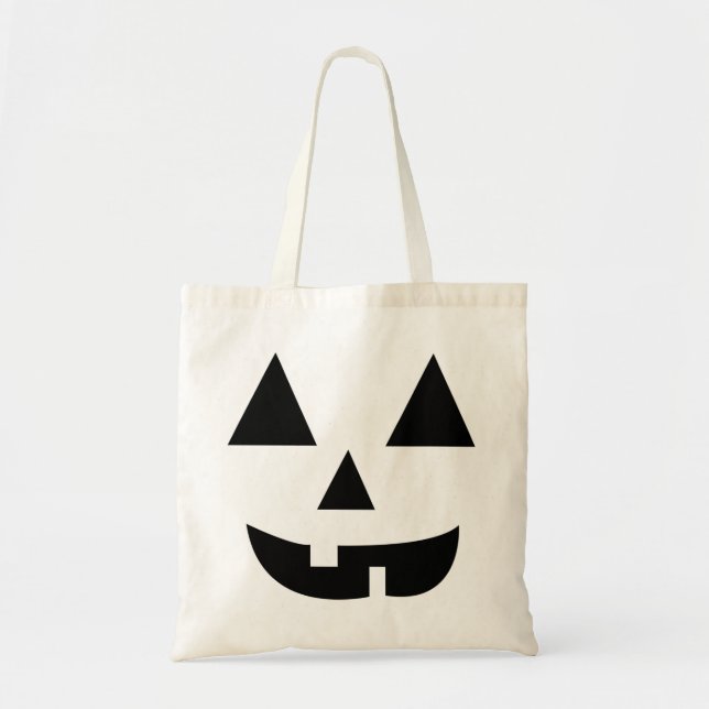 Pumpkin Face Halloween Tote Bag (Front)