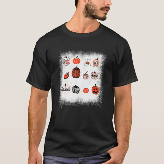 Pumpkin Face Jack O' Lantern Halloween Fall Thanks T-Shirt (Front)
